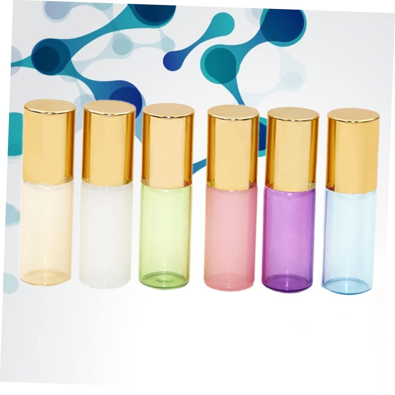Minkissy 6pcs Roll Bottle Essential Oil Bottle Subpackaging Portable Empty