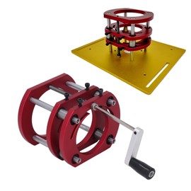 Router Lift For,Router Lift Base Aluminum Alloy Stainless Steel 4 Jaw Clamping Router Table Lifting System Base