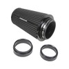 Universal 3/3.5/4" (75/89/100mm) High-Flow Air Filter, Reusable Cone Cold Air