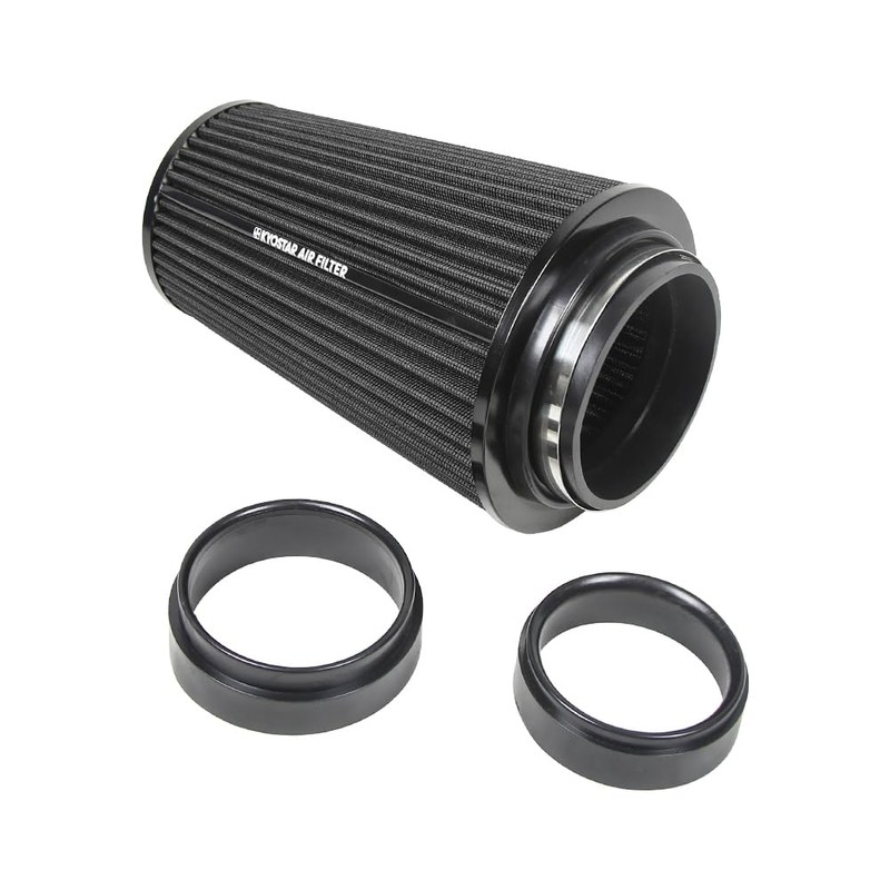 Universal 3/3.5/4" (75/89/100mm) High-Flow Air Filter, Reusable Cone Cold Air