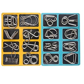 Puzzle Games Capalta Flower 16 Pieces Metal Puzzle 3D Brainteaser Puzzle Metal Puzzle Gifts for Children Teenagers & Adults