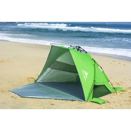 Three Bears Pop Up Beach Tent Sun Shade Shelter for 3-4 Person, UPF 50＋ UV Protection, Lightweight & Easy Setup Beach Shade Canopy, Portable Beach Shade Tent Beach Cabana (Green)