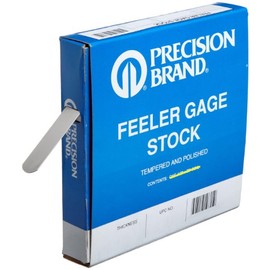 Precision Brand 19390 Steel Thickness Feeler Gage Coil, 0.010" Thickness, 1/2" Width, 25' Length