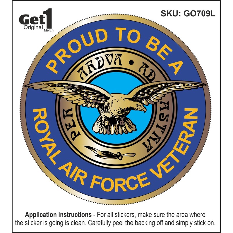 Proud to Be A Royal Air Force Veteran Car Sticker