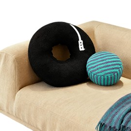 FARENFA Ultra-Soft Music Gramophone Records Stuffed Pillow for Music Lovers,Retro Vintage Vinyl Record Plush Decor Cushion for Home/Sofa/Bed(15.7'')