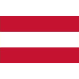 Valley Forge, Austria Flag, Nylon, 3'x5', 100% Made in USA, Canvas Header, Heavy-Duty Brass Grommets