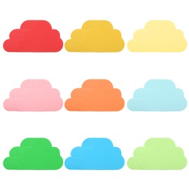 sourcing map 54Pcs Cloud Cutouts, Cloud Shaped Decorative Cut-outs Die Cut Paper Decorations for Classroom DIY Crafts Projects Party Supplies Wall Decor Bulletin Board Decoration