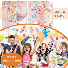 Confetti Wedding, Confetti Birthday, 100 g Multicoloured Confetti, 2.5 cm Round Confetti Colourful, Suitable for Birthday Parties, Weddings, Christmas Decorations (Mixed Colour + Pink)