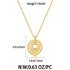 LILIE&WHITE Women's Gold Necklace - Gold Design with Multiple Rings,