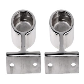 Heavy Duty 60°Boat End-Right Stanchion End Hand Rail Fitting, Marine Hardware Stanchion Fit for 22/25mm Tube/Pipe (Size（Options）: 7/8inch 22mm, 1)