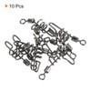 PATIKIL Cork Screw Swivel Snap, 10 Pack 24lb Stainless Steel