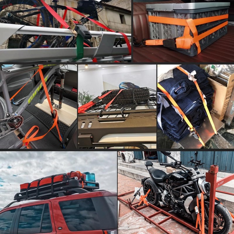 TRIWONDER Ratchet Tie Down Straps Heavy Duty Lashing Straps Cargo