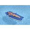 80" Inflatable Transparent Blue Adjustable Swimming Pool Lounger