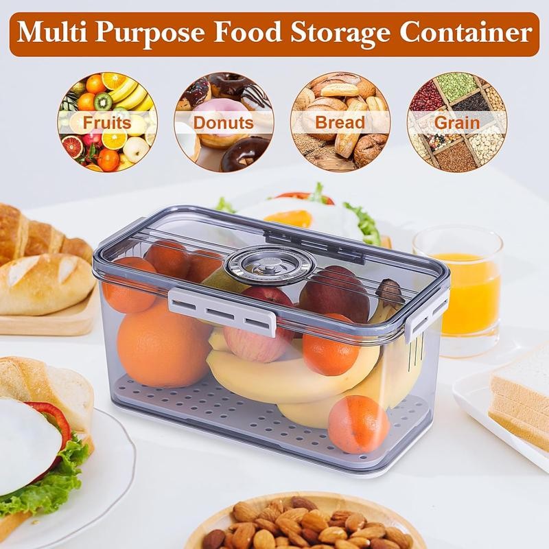 Bread Box Airtight Bread Boxes with Lid,Time Recording Bread Storage