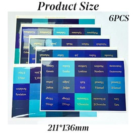 Blue Laminated Repositionable Bible Tabs, Large Print Index for Women & Men, 90 Pcs Catholic Bible Tabs for Old and New Testament.