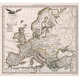 Historic Map : World Atlas Map, L'Europe Avant l'invasion des Huns vers l'an 370. 1812 - Vintage Wall Art - 44in x 44in