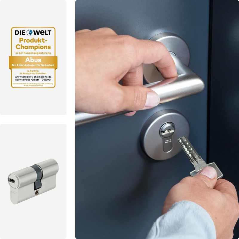 Abus Profile cylinder D6XNP 35/45 incl. 5 Keys, 50469, 1