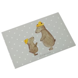 Mr. & Mrs. Panda Medium Glass Chopping Board Bears with Hat - Gift, Family, Father's Day, Son, Grandpa, Chopping Board, Grandma, Best Father, Mum, Glass Chopping Board, Dad, Father-Son, Dad