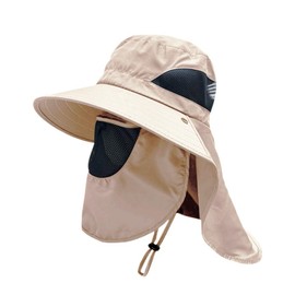 Frenflu Gardening Hat, Farm Hat, Removable, Face Cover, Sports, Sun Protection Hat, Men's, Women's, UV Protection, Foldable, UV Protection, Fishing, Climbing, Outdoor, Sports, Farming, Gardening (Navy