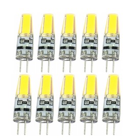 OMTO G4 2W LED COB 1505 DC12V Light Bulb 250lm 360 Beam Angle Waterproof Halogen G4 20W Bi-Pin Base Led Replacement White 6000K (10-Pack)