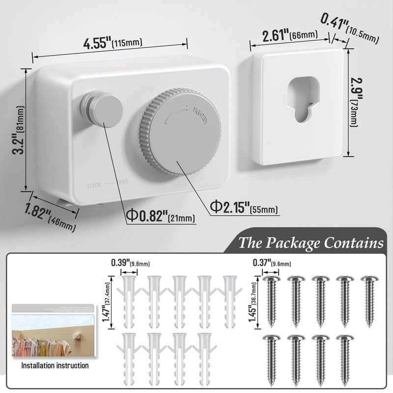 Danpoo Clothes Line Retracting Indoor Clothes Drying Line for Laundry