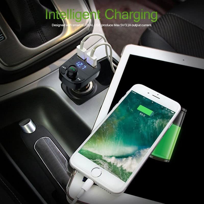 FM Transmitter KFZ Wireless Bluetooth Dual USB Auto Ladegerät für