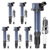 Set of 6 Ignition Coils Pack Spark Plugs Compatible with