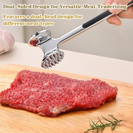 8.6-Inch Double-Sided Stainless Steel Manual Tender Meat Hammer