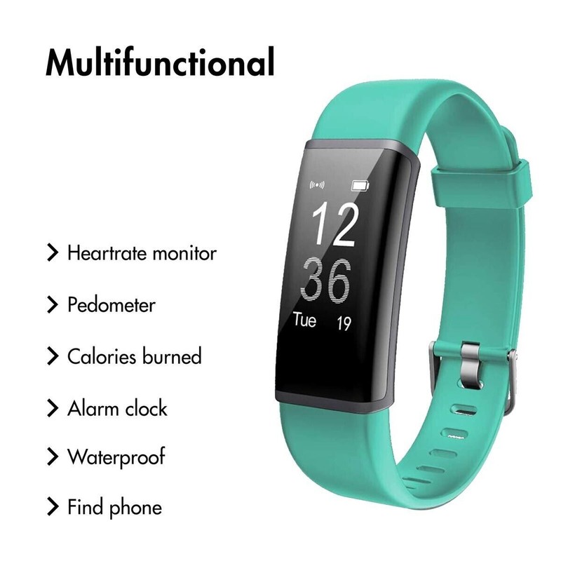 Lintelek Fitness Tracker HR Heart Rate Sleep Monitor Step Counter
