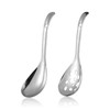MAXCOOK 2 Pcs 18/8 Stainless Steel Slotted Spoon Soup Ladle,