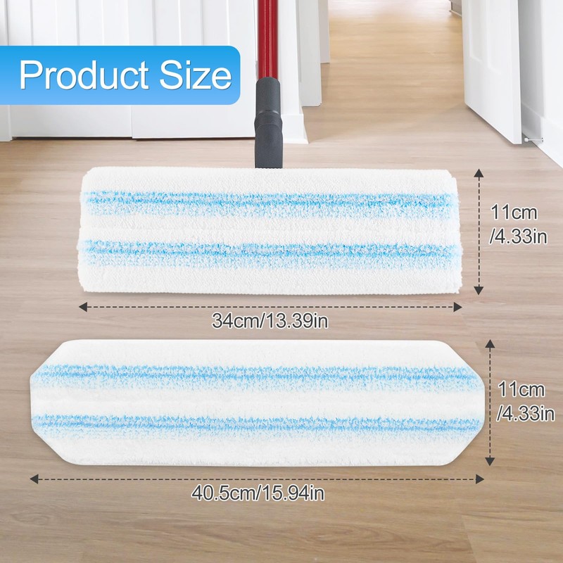 Mop Replacement Pads Compatible with Vileda H2prO Flat Mop System,