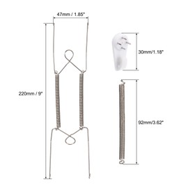 uxcell Plate Hanger, 10 Inch Stainless Steel Invisible Wall Plate Hangers with Wall Decorative Hooks and Tip Protectors for Decorative Plates and Art