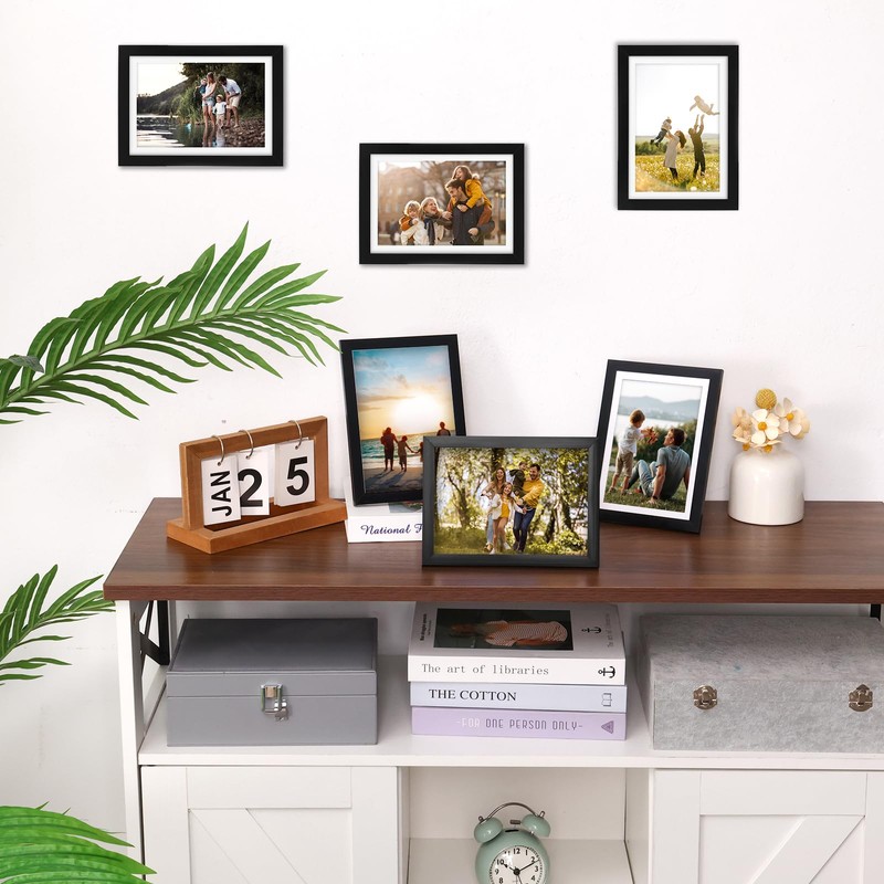 Fixwal 5x7 Picture Frame Set of 12 with Shatter Resistant