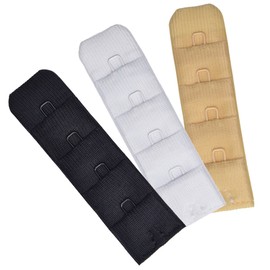 Ultra Soft Bra Extender Band Breathing Room 4 Rows Hook & Eye Extension Strap 6pcs (1 Hook (3pcs/pack))