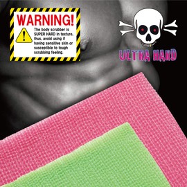 Extra Rough, Exfoliating Washcloth [Made in Japan] Exfoliating Towel Special Texture Makes Fluffy Foam Lather, Back Scrubber, Dead Skin Cell Remover [Loofah for Women and Men] (2pcs Set(Green, Pink))