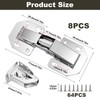 8 Sets Kitchen Cabinet Hinges with Screws 77 x 33mm