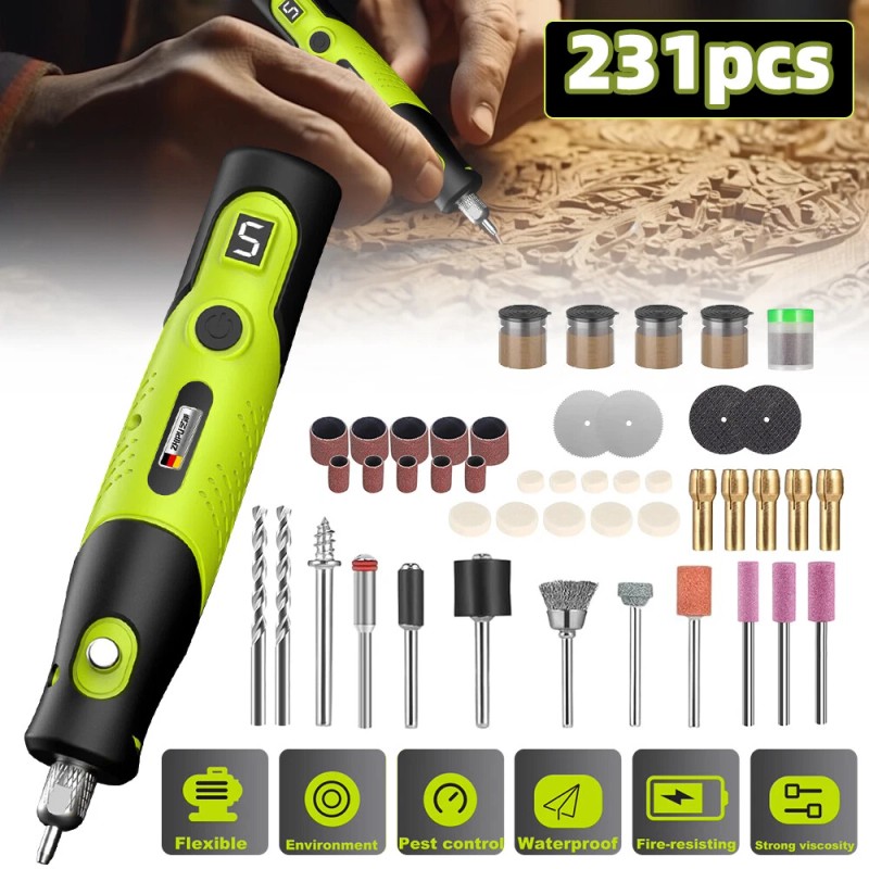 KEPEAK Electric Drill Dremel Grinder Engraving Pen Grinder Polisher Rotary