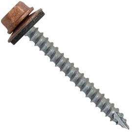 #14 Metal ROOFING SCREWS: (250) Screws x 2-1/2" COPPER Hex Head Sheet Metal Roof Screw. Self starting/tapping metal to woodsheet metal screws with EPDM washer. for corrugated roofing