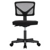 Sweetcrispy Armless Desk Chairs, Ergonomic Low Back Computer Chair No