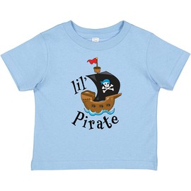 inktastic Lil' Pirate Pirate Ship, Blue Bandana Baby T-Shirt 24 Months 0100 Light Blue 2a4d7
