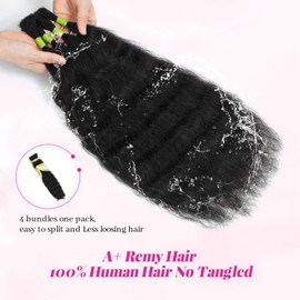 Morichy Human Braiding Hair Super Wave Bulk Boho Braids human hair black 2 Bundles 50g 18inch No Weft Human Braiding hair for Boho Braids Wet and Wavy human hair for knoteless