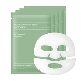 Beauty Bio Máscara de Colágeno, Paquete de 12 Piezas, Hidratante y Rejuvenecedora, para Todo Tipo de Piel (Verde)                                     