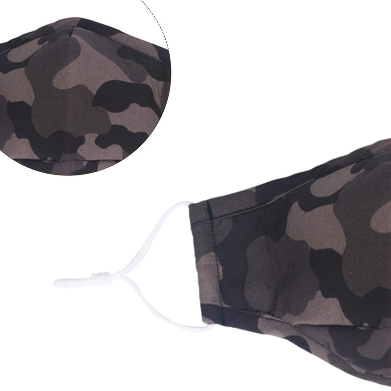 Children's Camouflage Cotton Face Mask, Reusable, Safety Mask with 4