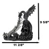Ebros Gift Dreamwork Fantasy Leviathan Dragon On Graveyard Dracula Skull