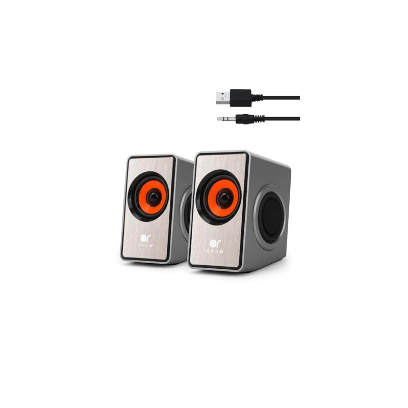 OROW PC Speakers, Mini Computer Speaker for PC with Bass