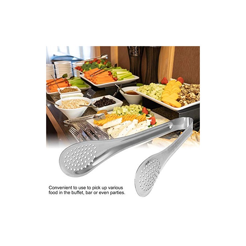 Pinzas de Cocina, 5 Piezas, Acero Inoxidable, para Pan, Ensalada,