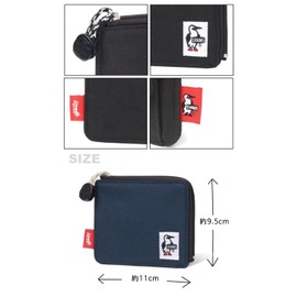 Chums CH60-3996 A088 L-Shaped Zip Wallet Recycle L-Shaped Zip Wallet, Dull Blue