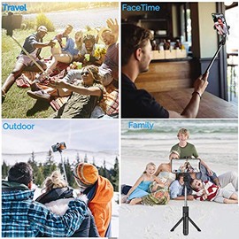 Selfie Stick Tripod Bluetooth, 3 in 1 Profesional de Aluminio Resistente Selfie StickLigero y Estable Rotación de 360 , Obturador Remoto inalámbrico  