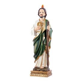 DRW San Judas Square Hand Painted Resin Figurine 20cm - Multi-Coloured
