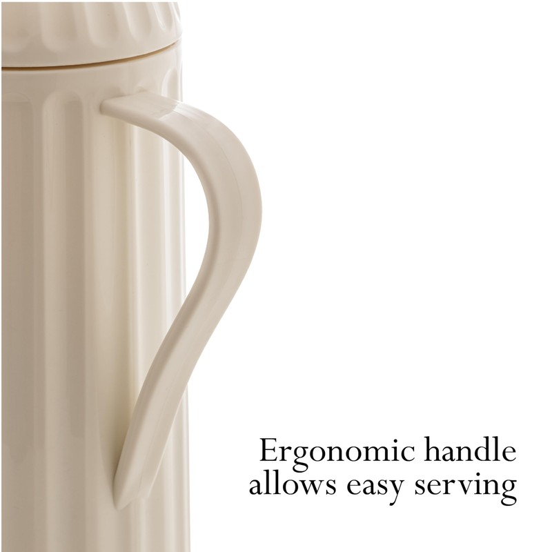 WOLFF 1 Liter White Bird Thermal Coffee Carafe, Plastic Exterior